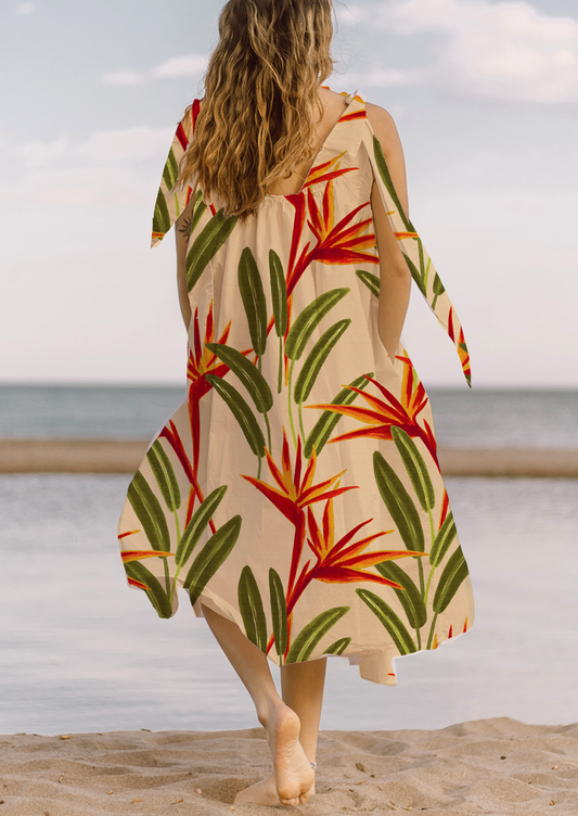 0848D- Birds of Paradise Tropical Print