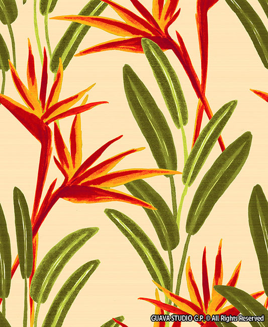 0848D- Birds of Paradise Tropical Print