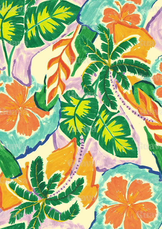 0863B- Sun Kissed Tropical Patchwork