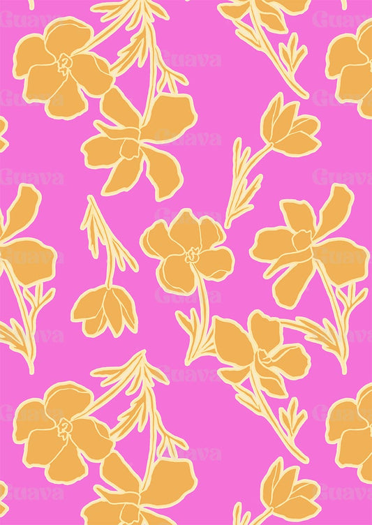 0866E- Pink and Yellow Orchids