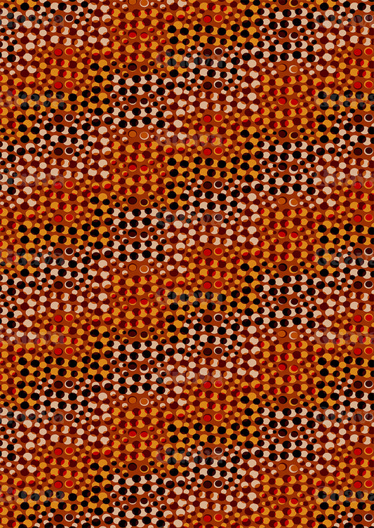 0873D- Caramel Brown Dots