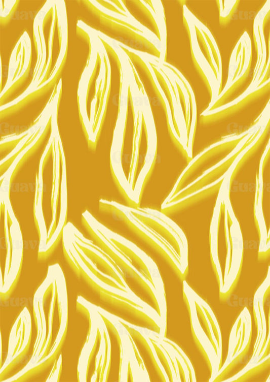 0875B- Tan and Lime Abstract Foliage