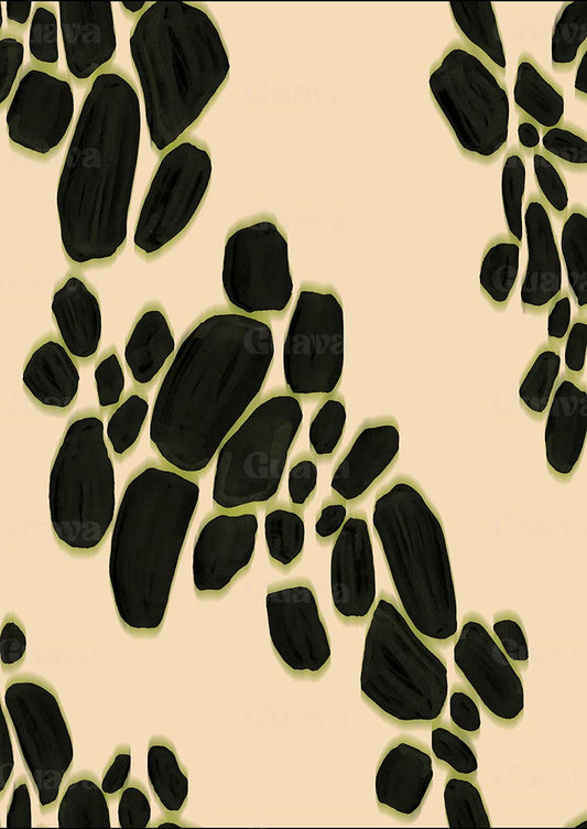 0877B- Abstract Black and Sand Pebbles