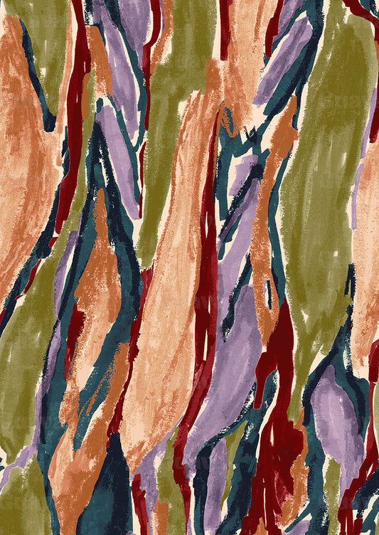 0883E- Y2K Multicolored Abstract Camouflage