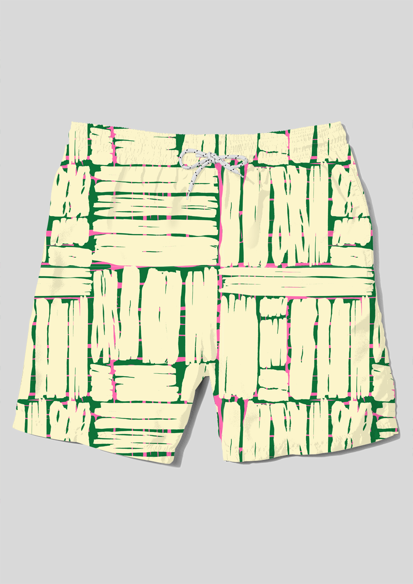 0885B- Green, Pink and Off-White Patchwork