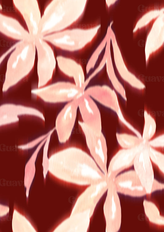 0899A- Extra Large Burgundy Red Floral