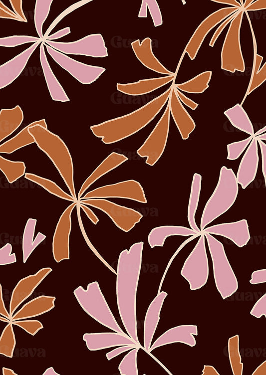 0900D- Large Burgundy Tropical Foliage