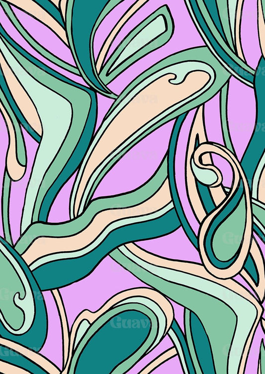 0901A- Pucci Inspired Pink and Green Paisley