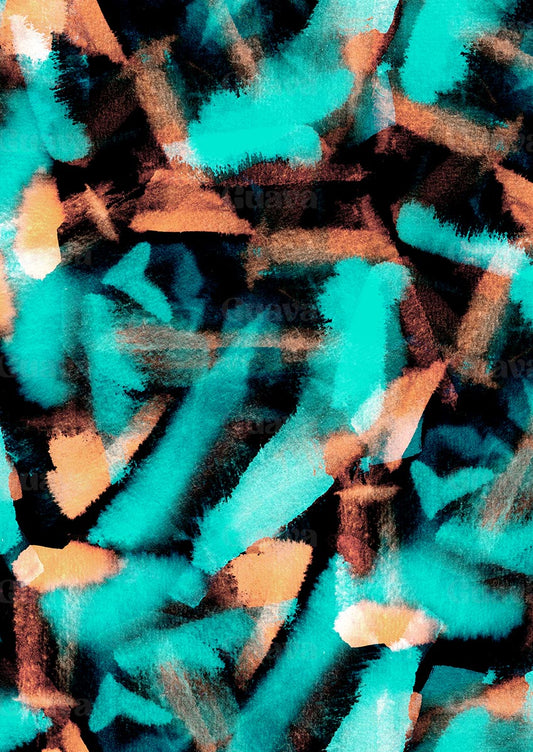 0909A- Teal and Black Watercolor Texture