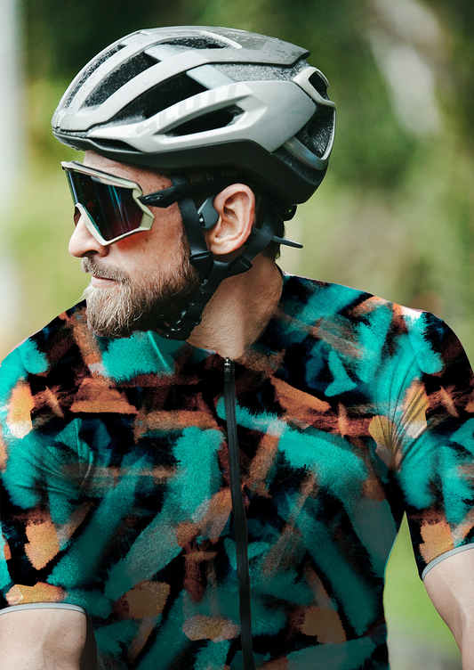 0909A- Teal and Black Watercolor Texture