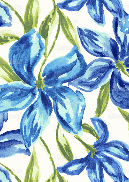 0909E- Blue and White Lilies