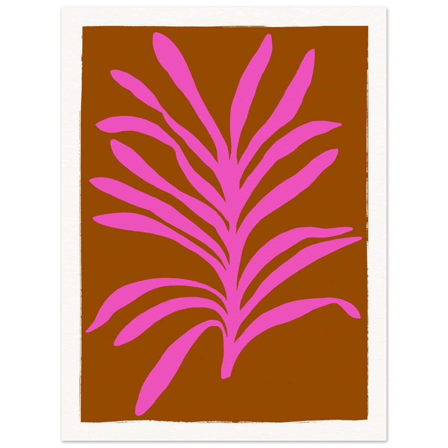 Hot Pink and Brown Orchid Foliage