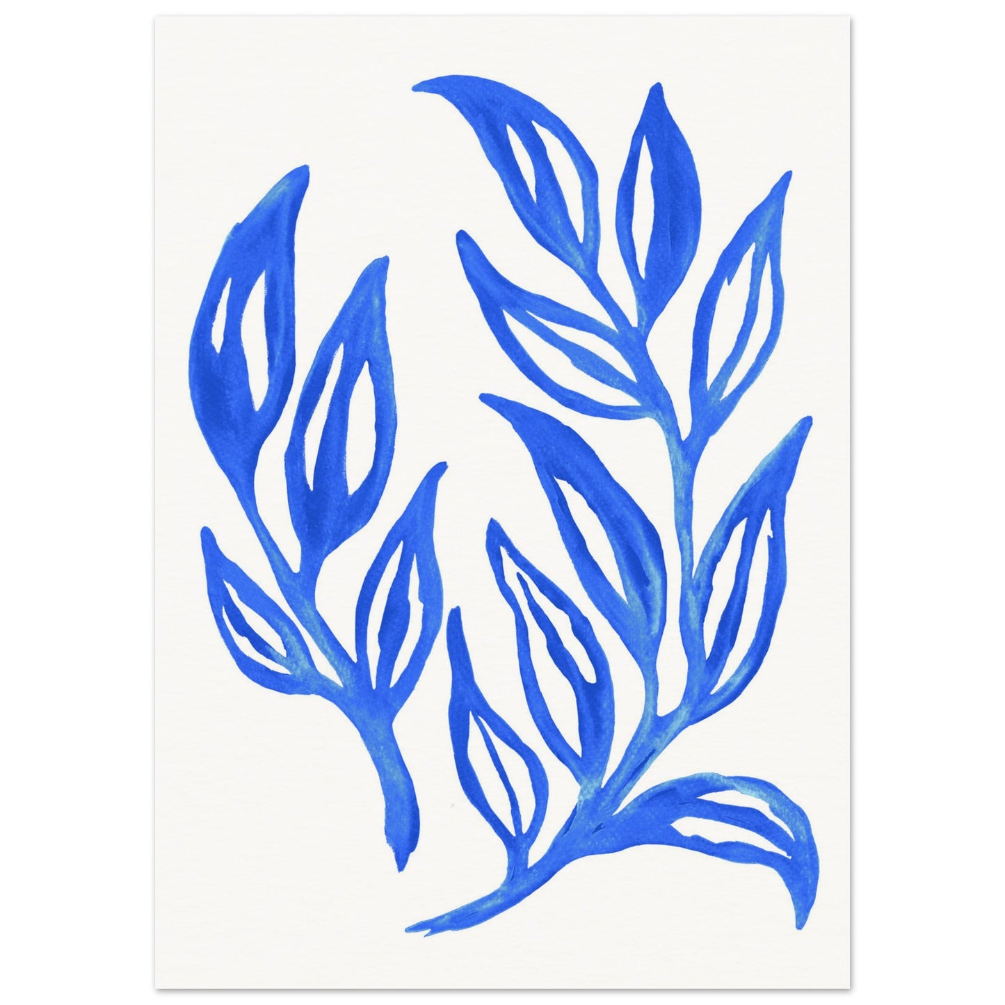 Cobalt Watercolor Foliage