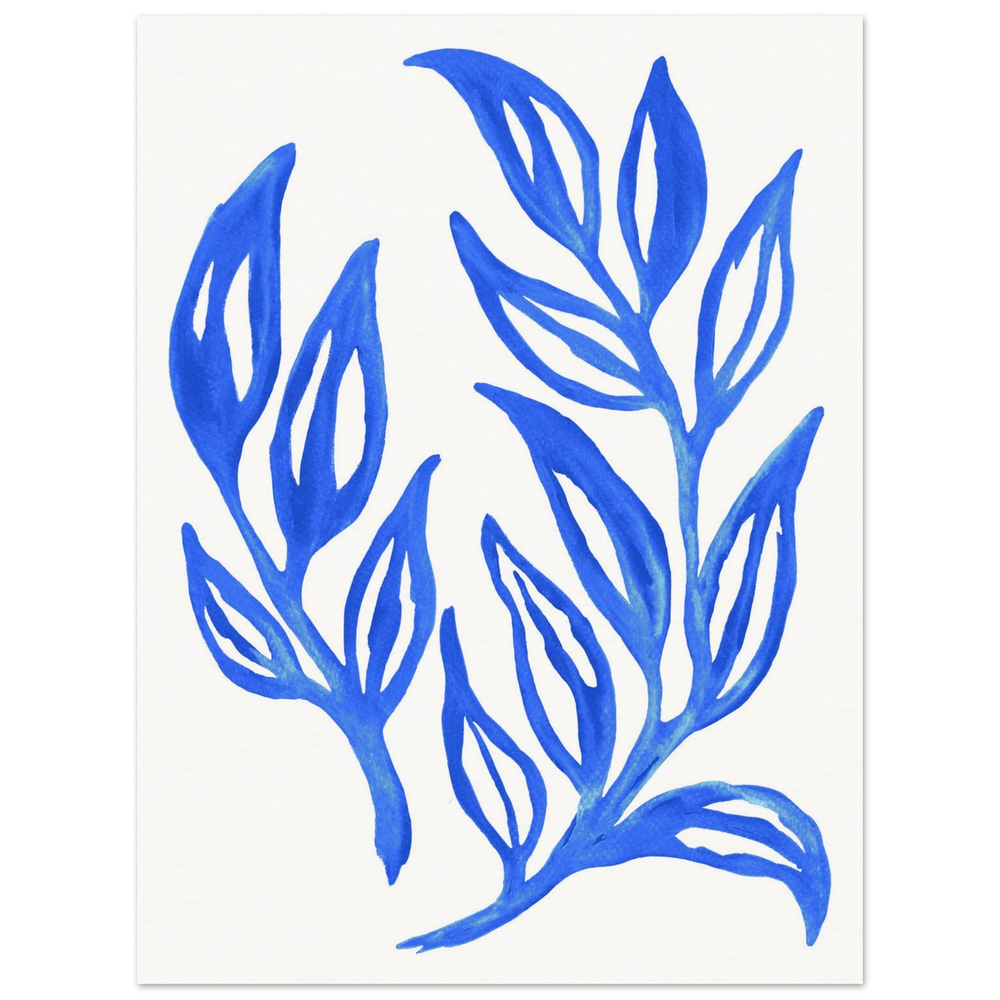 Cobalt Watercolor Foliage