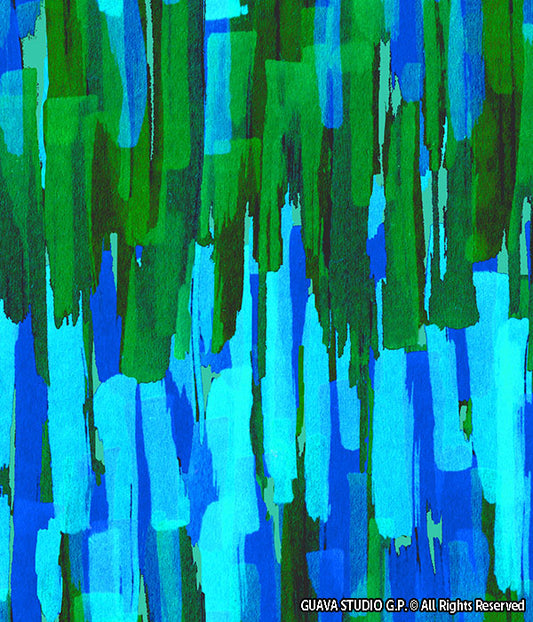 0712C- Blue and Green Brushstroke Stripes