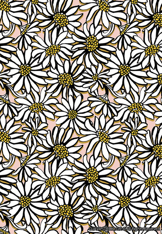 0455A- Pink Graphic Daisies