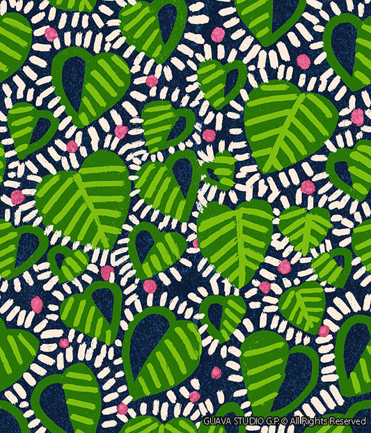 0549B- Pop Tropical Heart Leaves