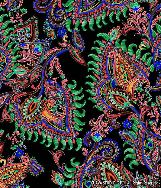 0700B- Dark Kashmir Inspired Paisley